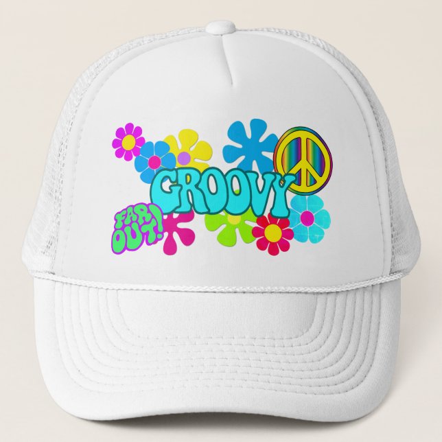 Gorra De Camionero Groovy Hippie (Anverso)