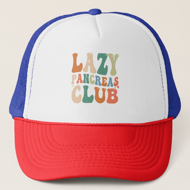 Gorra De Camionero Groovy Lazy Pancreas Club Diabetes Conciencia Grac (Anverso)