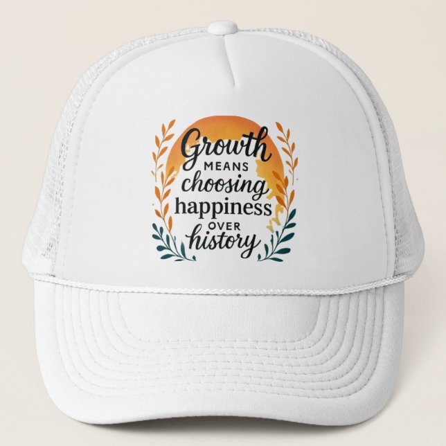 Gorra De Camionero Growth Mindset Hat — Choosing Happiness Over Histo (Anverso)