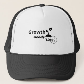 Gorra De Camionero Growth Needs Time – Minimal Motivational Quote Pos