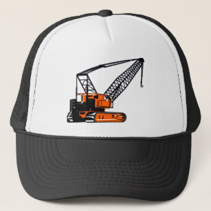 Gorra De Camionero Grúa de construcción anaranjada