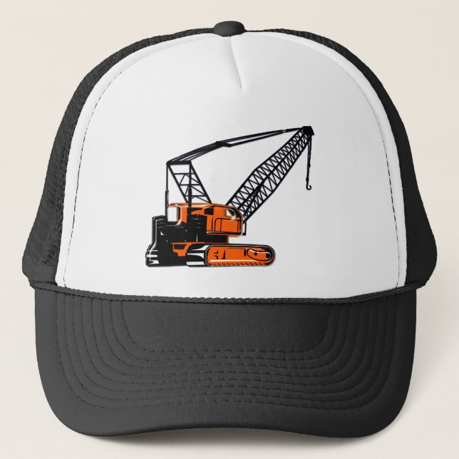 Gorra De Camionero Grúa de construcción anaranjada (Anverso)