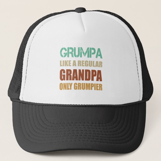 Gorra De Camionero Grumpa Como Un Abuelo Regular Sólo Padre Grumpista (Anverso)