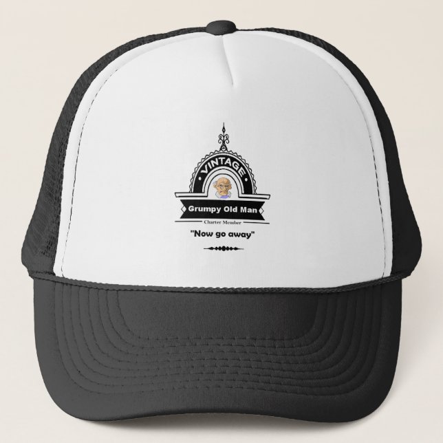 Gorra De Camionero Grumpy Old Man Club Fun "Over the Hill" Cumpleaños (Anverso)