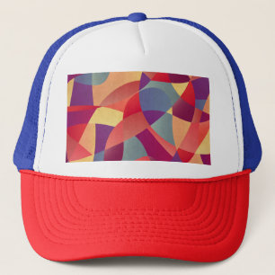 Gorra De Camionero Grunge colorido: fondo de triángulos geométricos