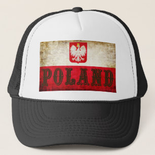 Gorra De Camionero Grunge de la bandera de Polonia