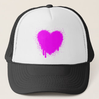 Gorra De Camionero Grunge Heart - Magenta