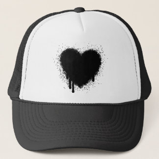 Gorra De Camionero Grunge Heart - Negro