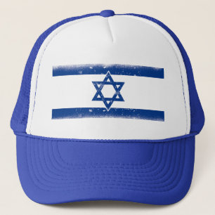 Gorra De Camionero Grungge de la bandera de Israel