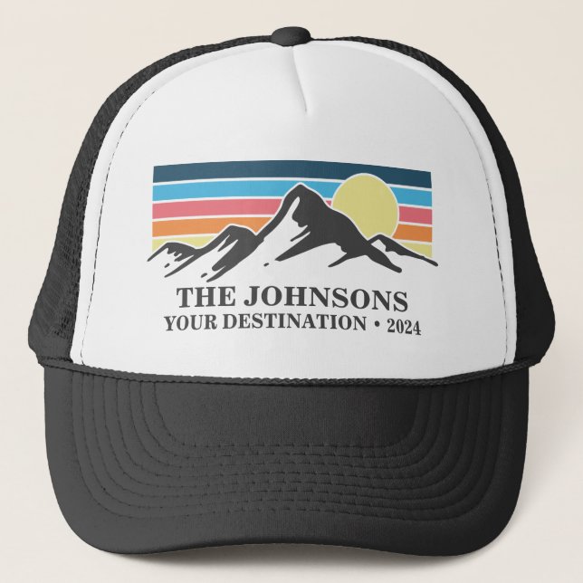 Gorra De Camionero Grupo de campamento de vacaciones familiares coinc (Anverso)