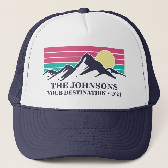 Gorra De Camionero Grupo de campamento de vacaciones familiares coinc (Anverso)