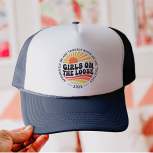 Gorra De Camionero Grupo de Viaje de Chicas personalizados coincidien