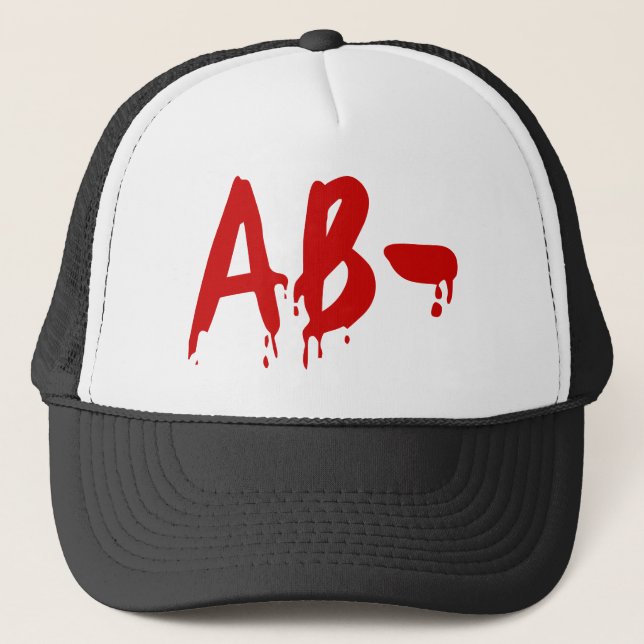 Gorra De Camionero Grupo sanguíneo AB- Hospital negativo de #Horror (Anverso)