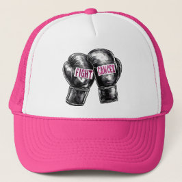 Gorra De Camionero Guantes de boxeo para combatir el cáncer de mama