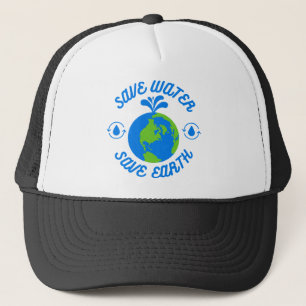 Gorra De Camionero Guardar agua salva la Tierra