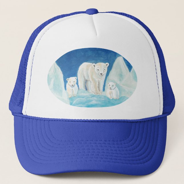 Gorra De Camionero Guardar los osos polares (Anverso)