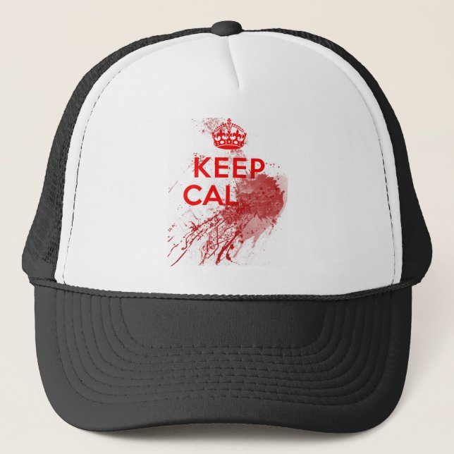 Gorra De Camionero Guarde al zombi sangriento tranquilo (Anverso)