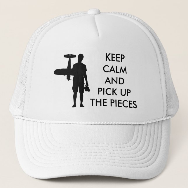 Gorra De Camionero Guarde la calma y coja los pedazos (Anverso)