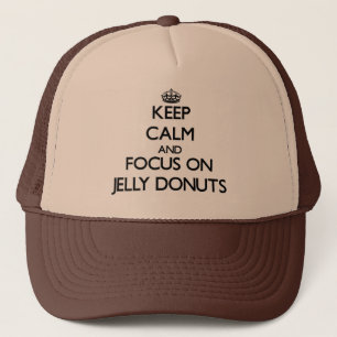 Gorra De Camionero Guarde la calma y el foco en los anillos de espuma