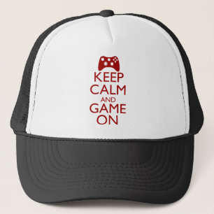 Gorra De Camionero Guarde la calma y el juego encendido