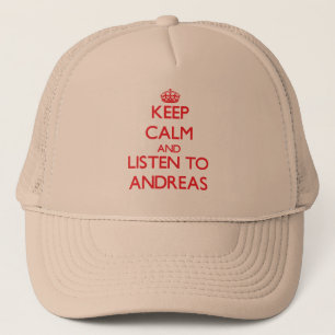 Gorra De Camionero Guarde la calma y escuche Andreas