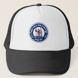 Gorra De Camionero Guarde la calma y Frack encendido.  Desde 1947.