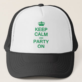 Gorra De Camionero Guarde la calma y vaya de fiesta encendido