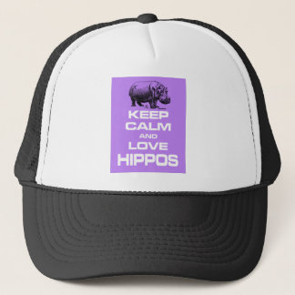 Gorra De Camionero Guarde la púrpura de la calma y del diseño de