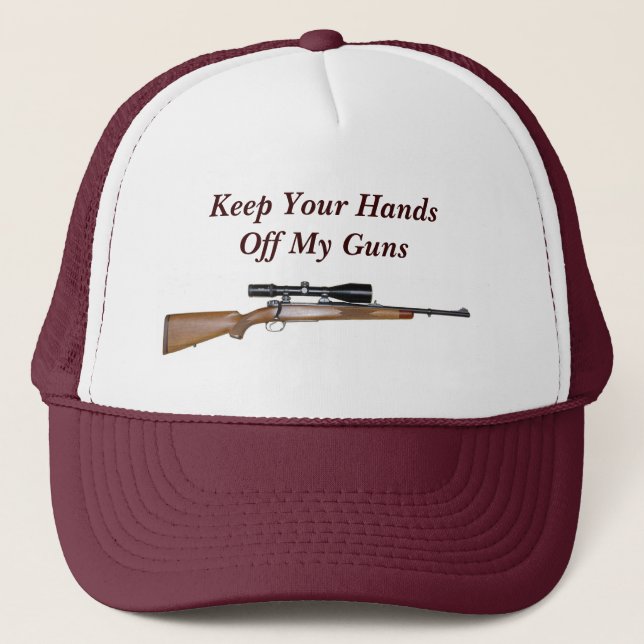 Gorra De Camionero Guarde sus manos de mis armas (Anverso)