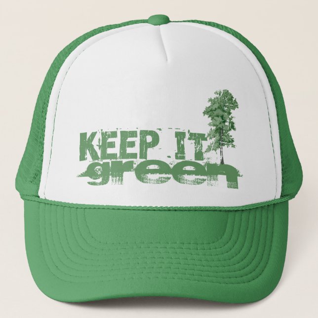 Gorra De Camionero Guárdelo gorra verde del camionero (Anverso)