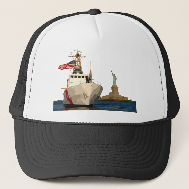 Gorra De Camionero Guardia Costera y Estatua de la Libertad (Anverso)