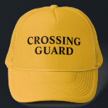 Gorra De Camionero Guardia de cruce de escuelas<br><div class="desc">Un gorra brillante para el guardia de paso.</div>