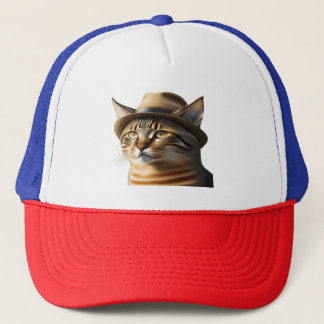 Gorra De Camionero Guay Cat en Fedora Trucker Hat