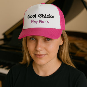Gorra De Camionero Guay Chicks juega al piano