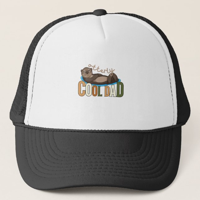 Gorra De Camionero Guay Dad Otter Pun Chiste el Día del Padre (Anverso)