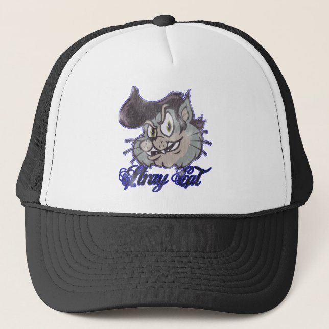 Gorra De Camionero Guay Kat del gato perdido (Anverso)