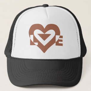 Gorra De Camionero Guay Love Graphic, Mocha Brown
