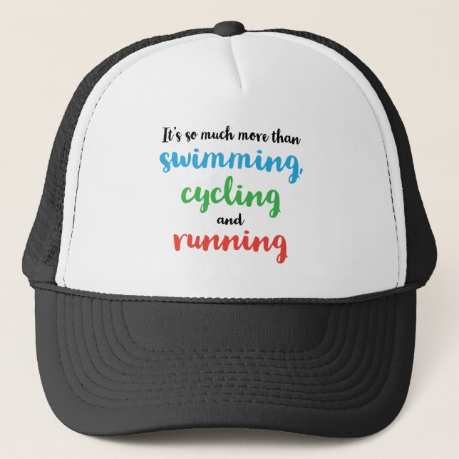 Gorra De Camionero Guay y diseño original para triatletas (Anverso)