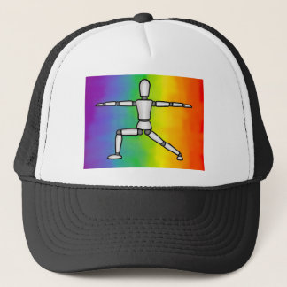Gorra De Camionero Guerrero arcoiris 2 pose de yoga