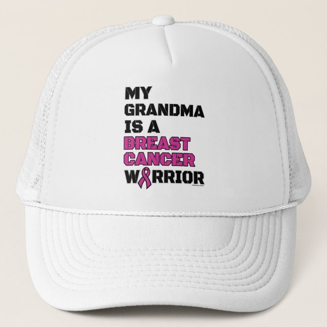 Gorra De Camionero Guerrero/bloque/abuela... Cáncer de mama (Anverso)