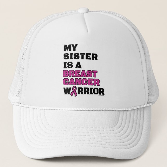 Gorra De Camionero Guerrero/bloque/hermana... Cáncer de mama (Anverso)