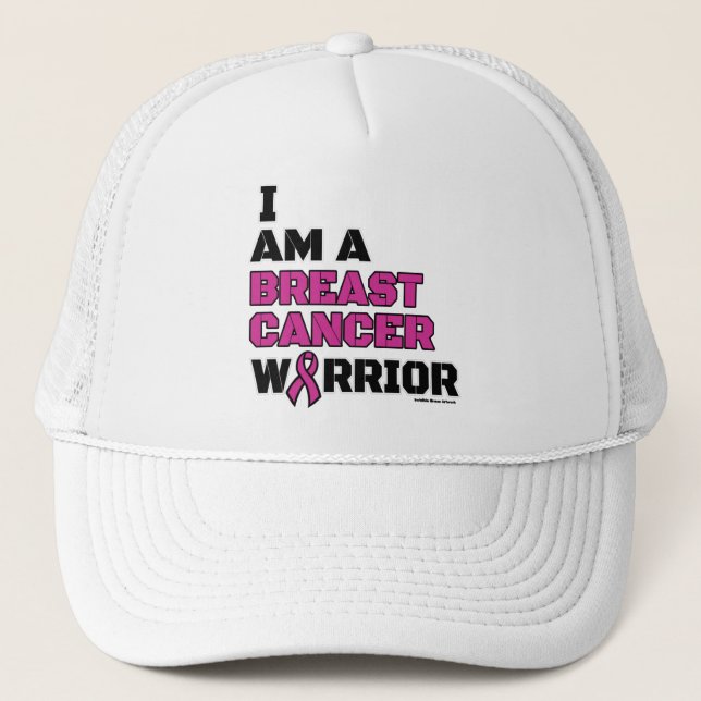 Gorra De Camionero Guerrero/bloque/yo soy... Cáncer de mama (Anverso)