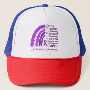 Gorra De Camionero Guerrero de Alzheimer apoya a luchador