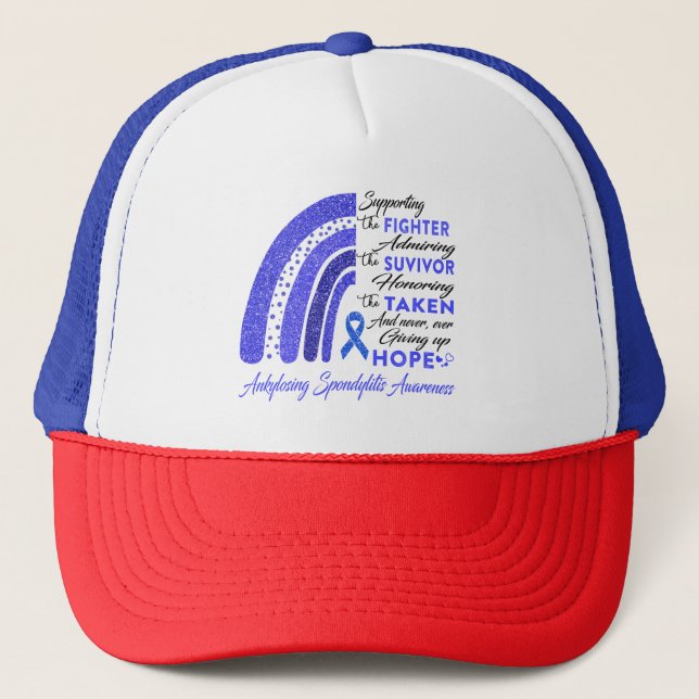 Gorra De Camionero Guerrero de Espondilitis Anquilosante apoya a luch (Anverso)