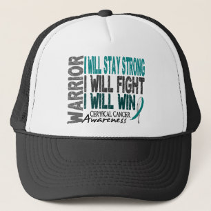 Gorra De Camionero Guerrero del cáncer de cuello del útero