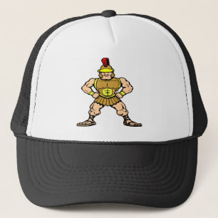 Gorra De Camionero Guerrero espartano romano blanco