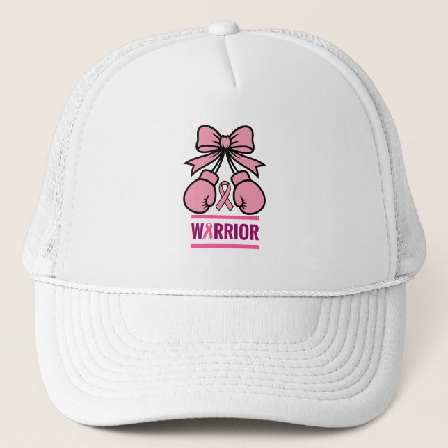 Gorra De Camionero Guerrero moderno de sensibilización sobre el cánce (Anverso)