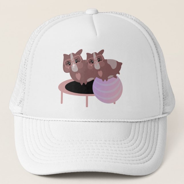 Gorra De Camionero Guinea Cerdos Fitness Funny Design (Anverso)