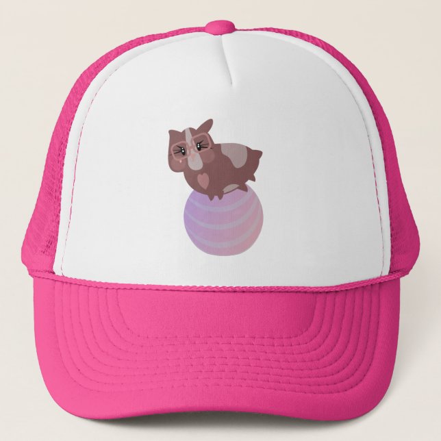 Gorra De Camionero Guinea Cerdos Fitness Funny Design (Anverso)