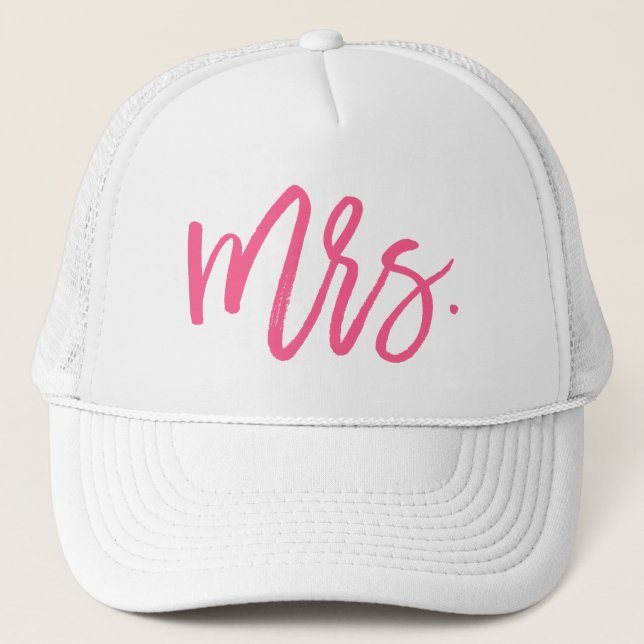 Gorra De Camionero Guión de Moda Rosa (Anverso)